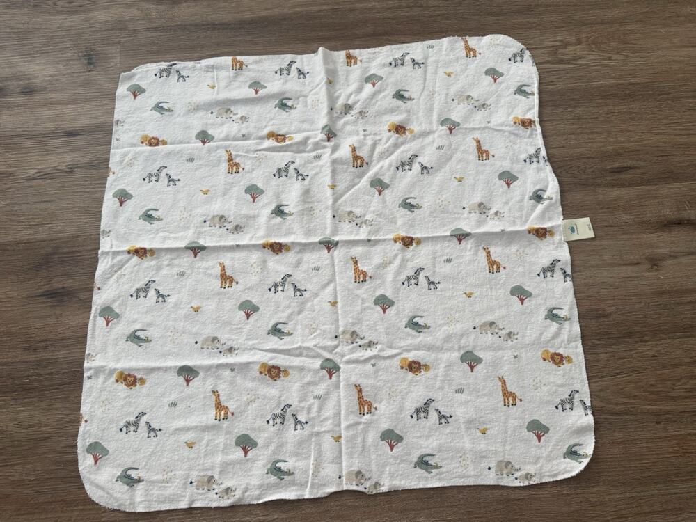 Cloud Island Jungle Animal print Baby Blanket 26x27 Super Soft